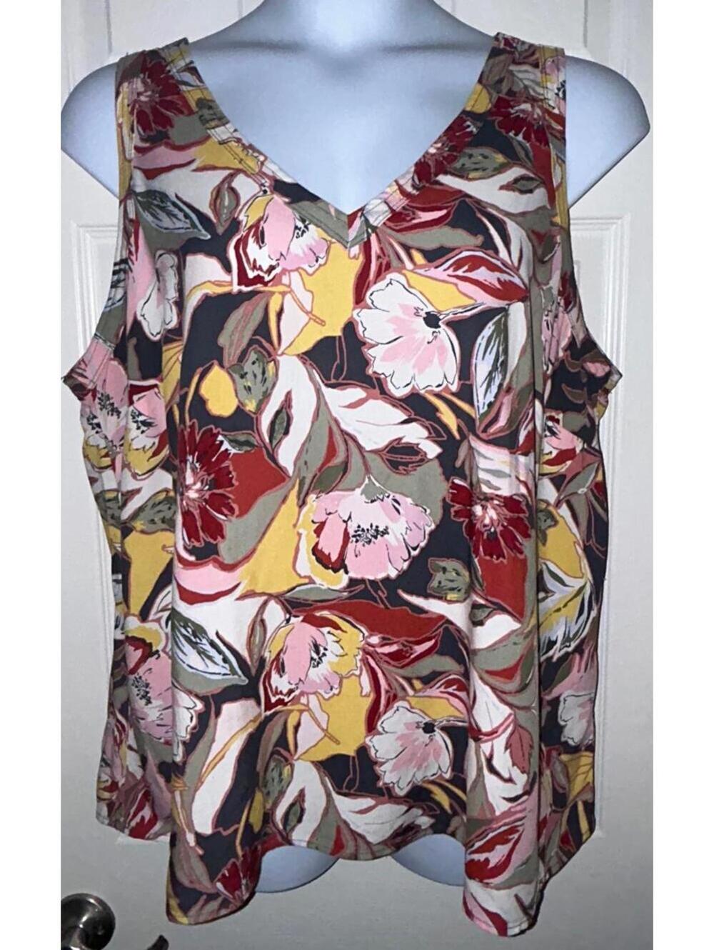 Torrid Tank Top Double V Neck sz 2